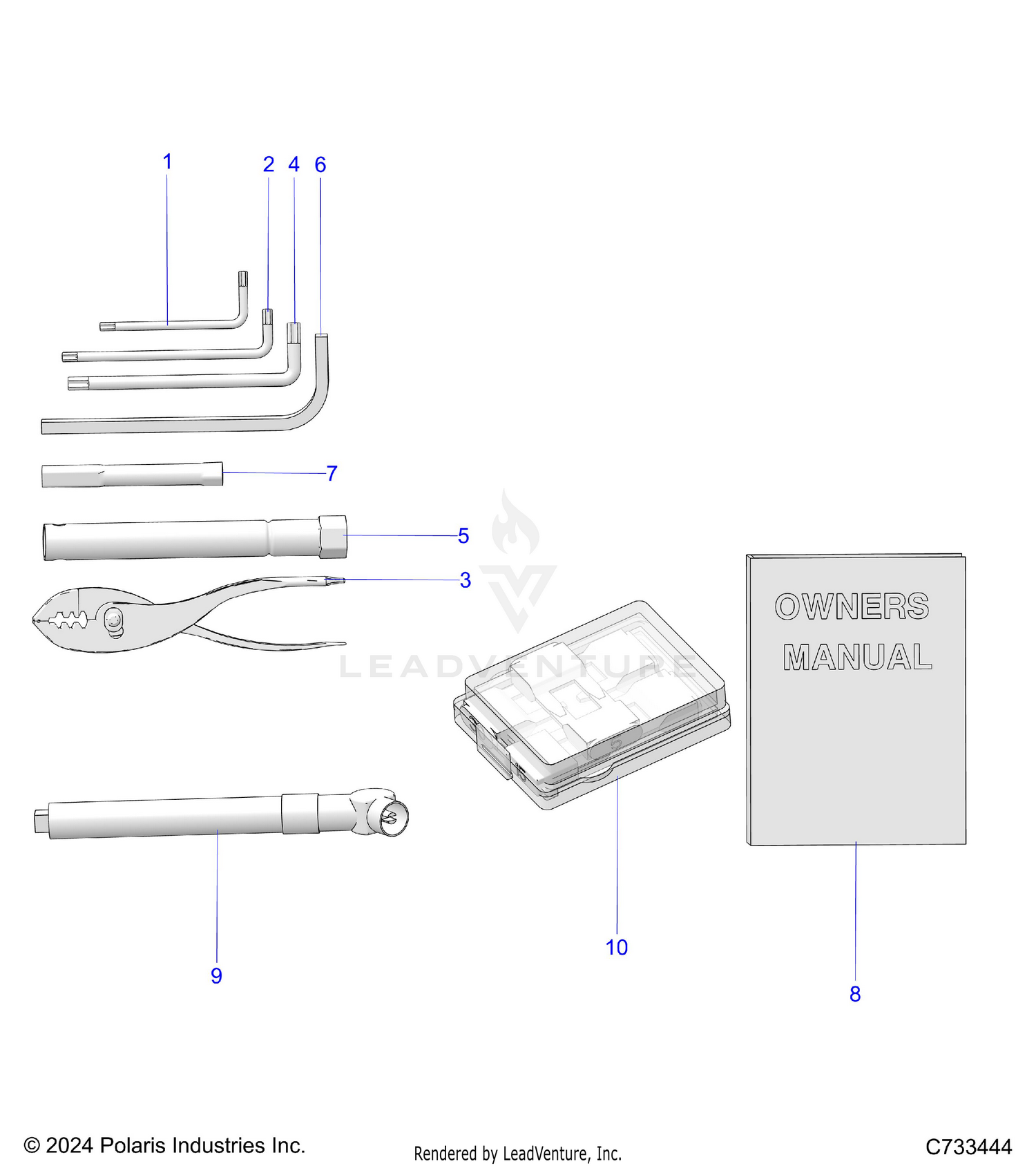 REFERENCE, OWNERS MANUAL & TOOL KIT - R26X6W1RB9/BB/BJ (C733444)