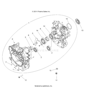 Engine, Crankcase - R16rva57a1/b1/e57a9/b9 (49rgrcrankcase12rzr570) Schematic