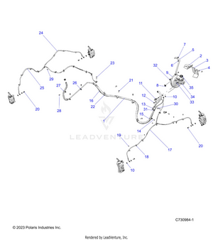 Brakes, Brake Lines And Master Cylinder - R25xaw1rb9/bd/bm (c730984-1) Schematic