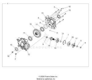 Drive Train, Rear Gearcase Internals - A12zn8efk/efo (49atvtransintl1332802) Schematic
