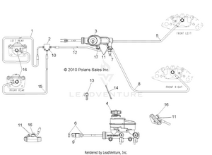 Brakes, Lines And Master Cylinder - R12th76/th7e/tx7e All Options (49rgrbrakelines118004x4) Schematic