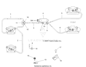 Brakes, Brake Lines And Master Cylinder - Z14vh76ac/ad/eai/eak/eaj/eal/eaw (49rgrbrakelines10rzr) Schematic