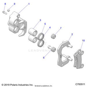 Brakes, Rear Caliper - G23gmk99a/99b (c700511) Schematic