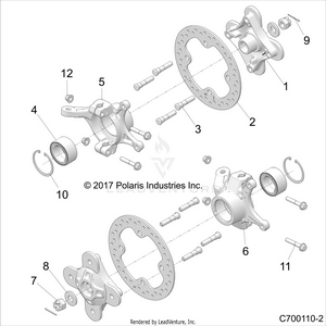 Suspension, Front Carrier- Z19vge99ak/aw/bk/bw (c700110-2) Schematic