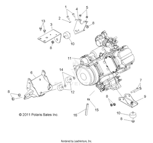 Engine, Mounting - R12wh50ag/ah/ak/ar (49rgrenginemtg12500crew) Schematic