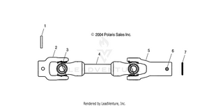 Rear Prop Shaft (6x6) - R05rf50aa/ab (4998179817b05) Schematic
