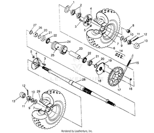 Rear Wheel Drive Assembly  (prior To Serial #2295881) Magnum 2x4 W957544 (4926852685c003) Schematic