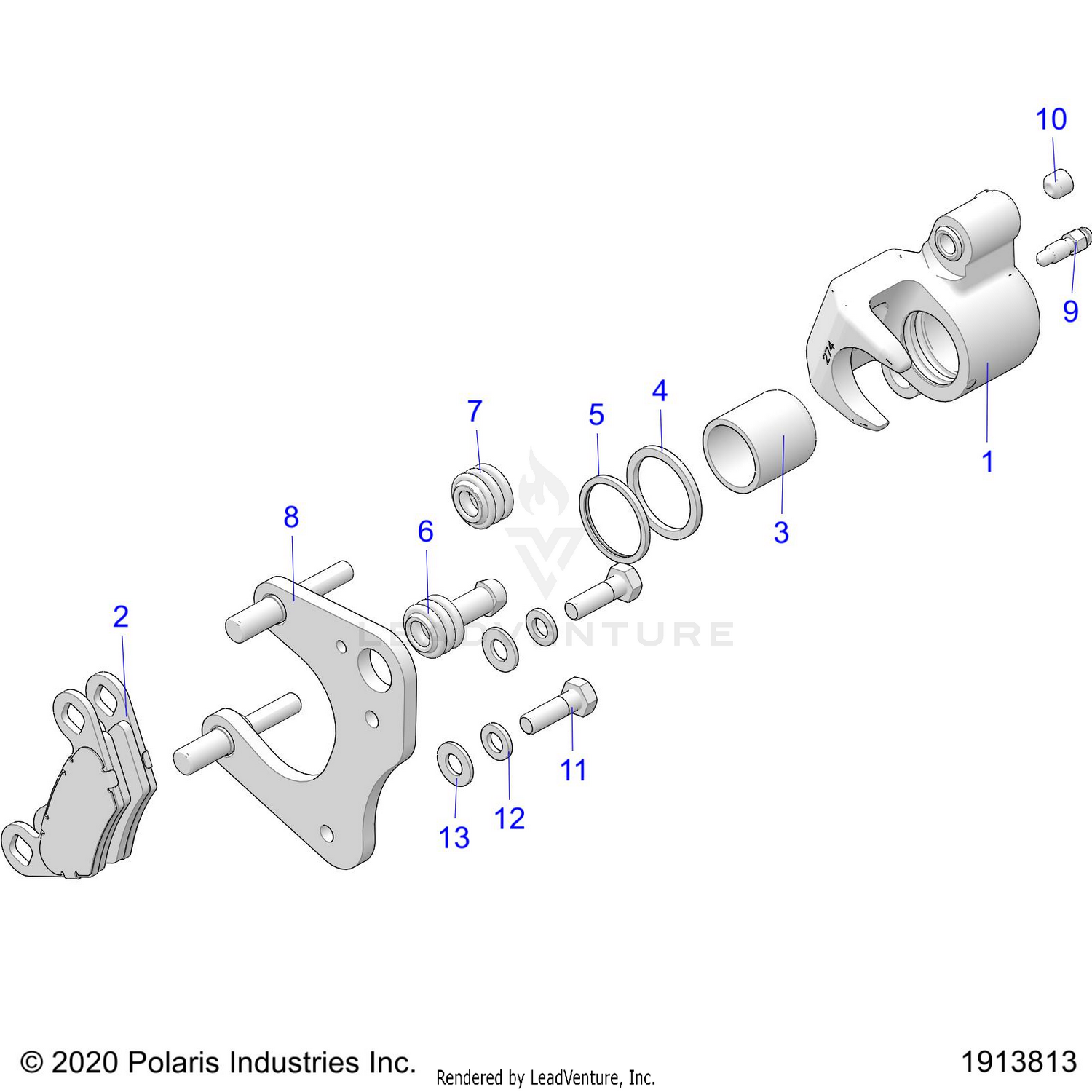 BRAKES, FRONT CALIPER - A24SEZ57AG/BG (1913813)