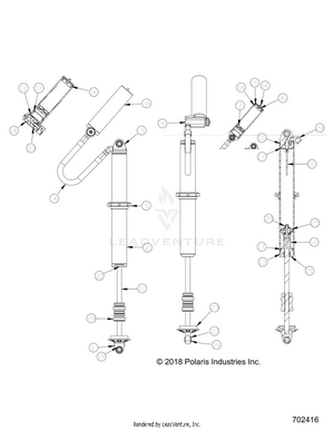 Suspension, Rear Shock Internals - Z19vge99ak/aw/bk/bw (702416) Schematic