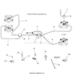 Brakes, Brake Lines And Master Cylinder - A17dae57am (100678) Schematic