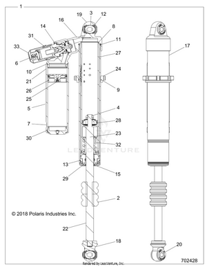 Suspension, Front Shock Internals - Z20pal92ag/ap/bg/bp/lg/g92ag/ap/lg (702428) Schematic