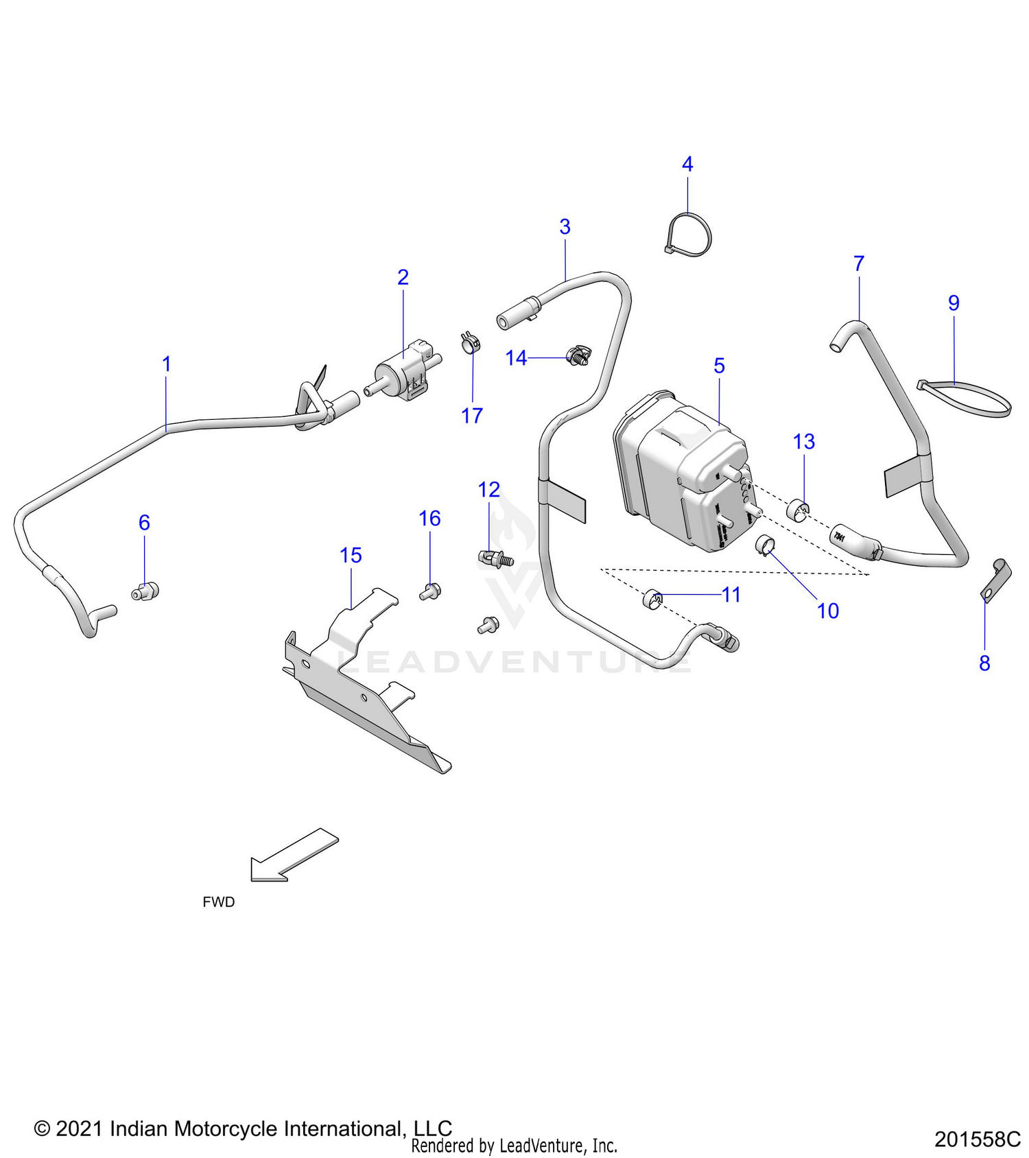 FUEL SYSTEM, EVAP SYSTEM (CALIF.) - N22TCBAABA (200987C)