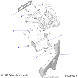 Engine, Turbo Charger Mounting - Z21rau92an/bn (c1205828-7) Schematic