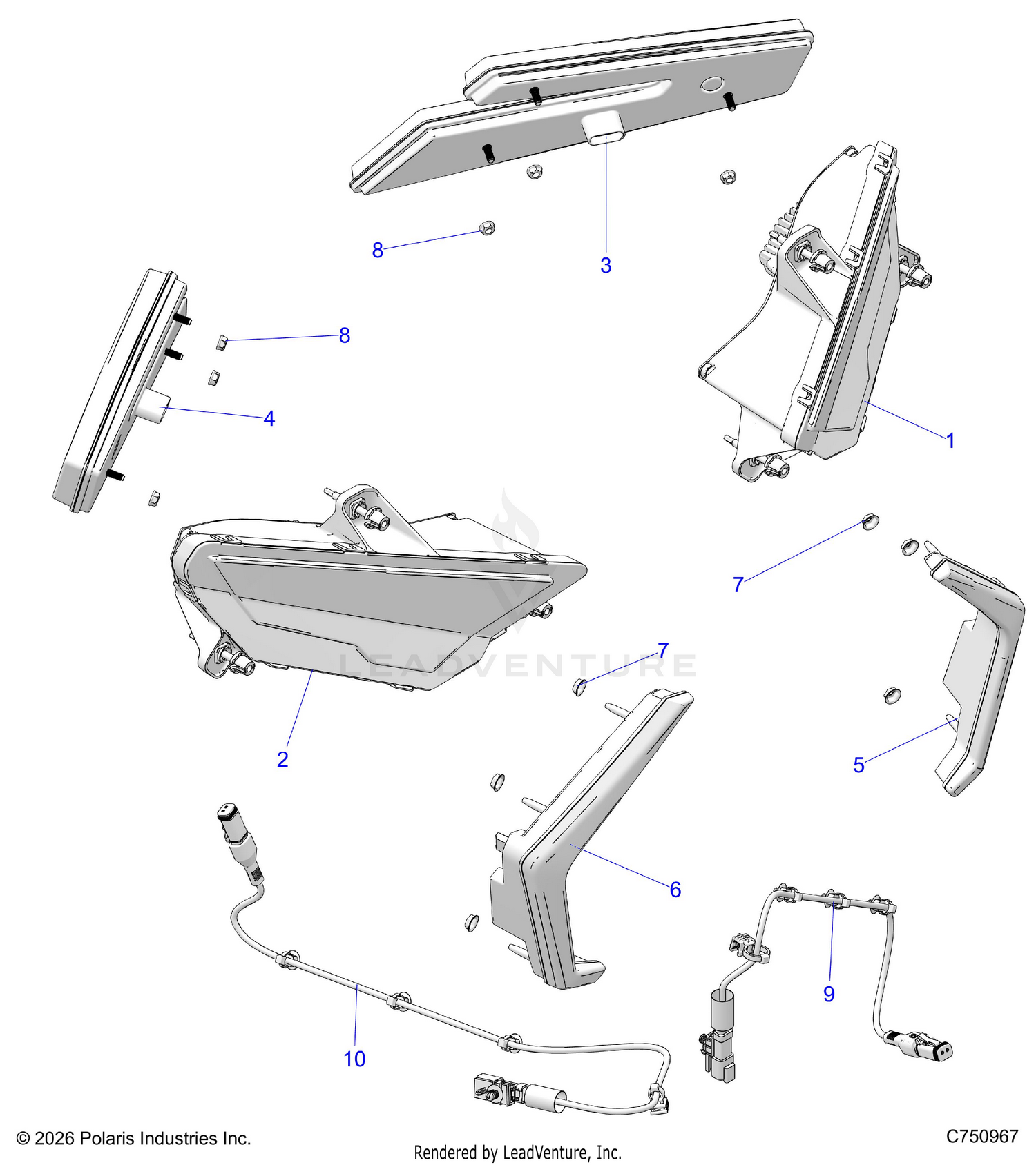 ELECTRICAL, HEADLIGHTS AND TAILLIGHTS - Z26RPP2KBL (C750967)
