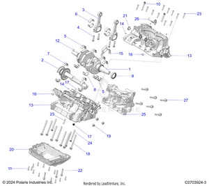 Engine, Crankcase And Crankshaft Schematic