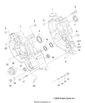 Engine, Crankcase - A09tn50ax/az (49atvcrankcase09sp500) Schematic