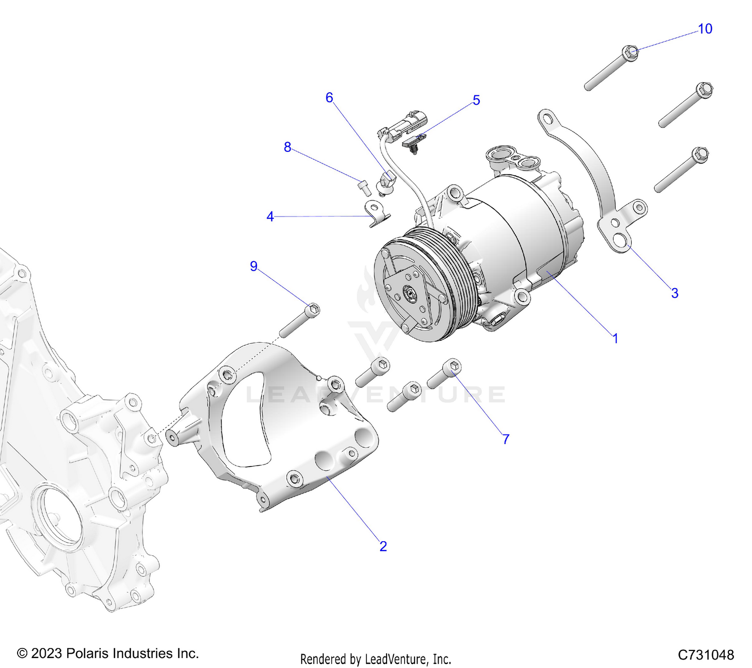 ENGINE, HVAC COMPRESSOR - R26X6T1RBL (C731048)