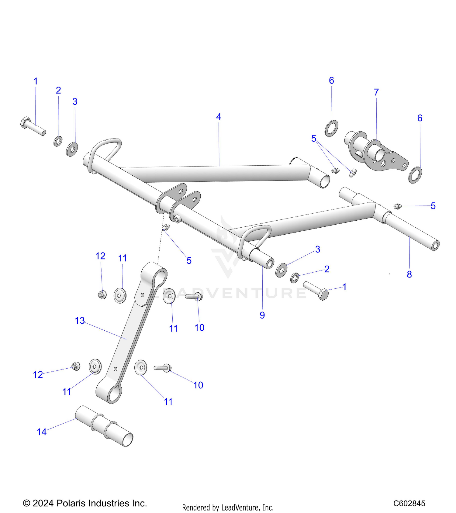SUSPENSION, TORQUE ARM, FRONT - S26TLG9BS/BEA (C602845)