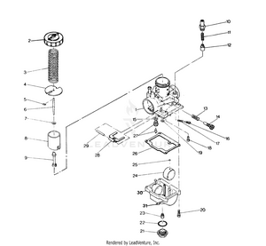 Carburetor Assembly 250 2x4 - Update (4919781978036a) Schematic