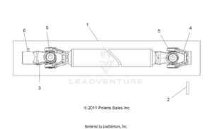 Drive Train, Front Prop Shaft - R12vh57ad (49rgrshaftprop12rzr570) Schematic