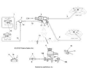 Brakes, Lines And Master Cylinder - R13th76/7e All Options (49rgrbrakelines13800efi) Schematic