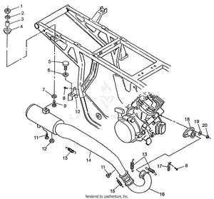 Exhaust System Xpress 300 W97ca28c And  Xpress 400l W97ca38c (4939603960b002) Schematic