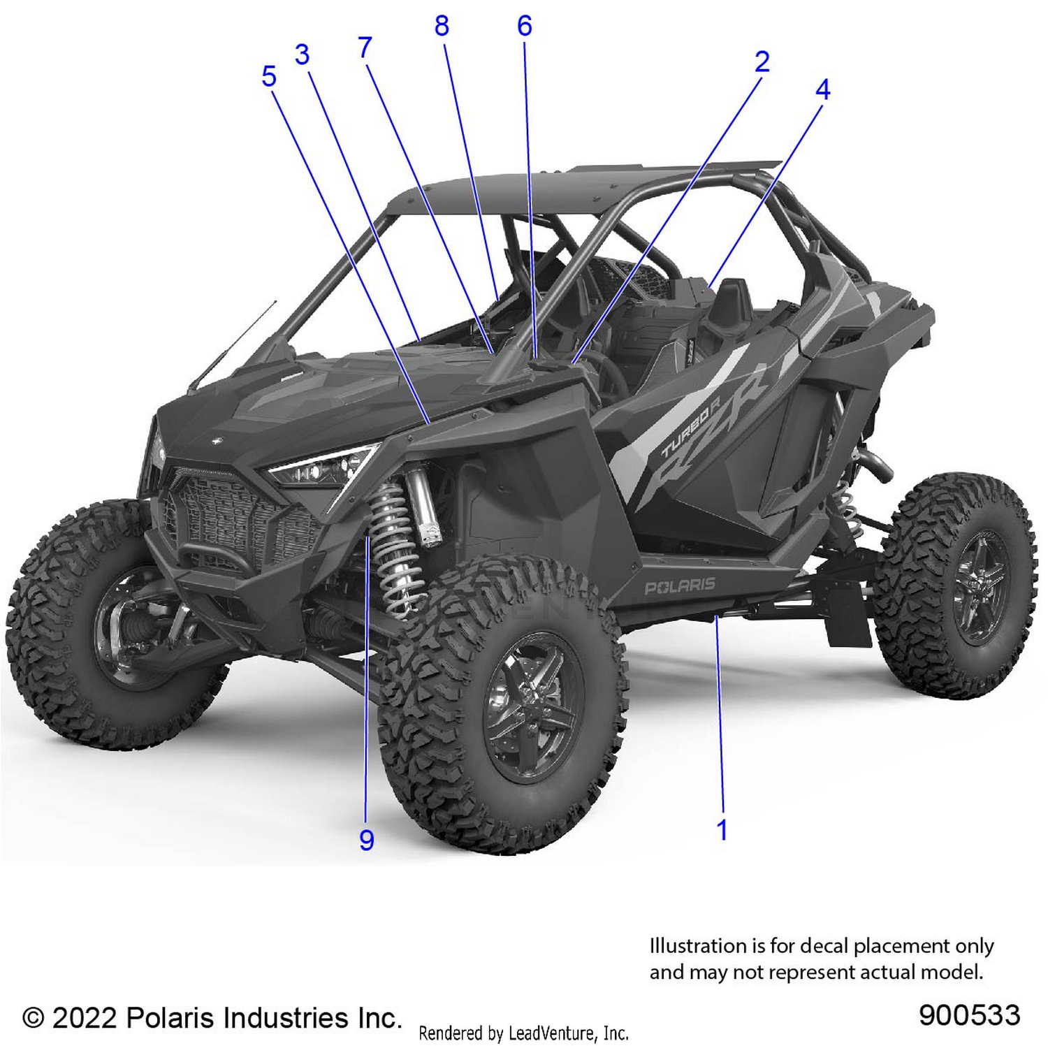 BODY, DECALS - Z24GAE92A/92B (900533)