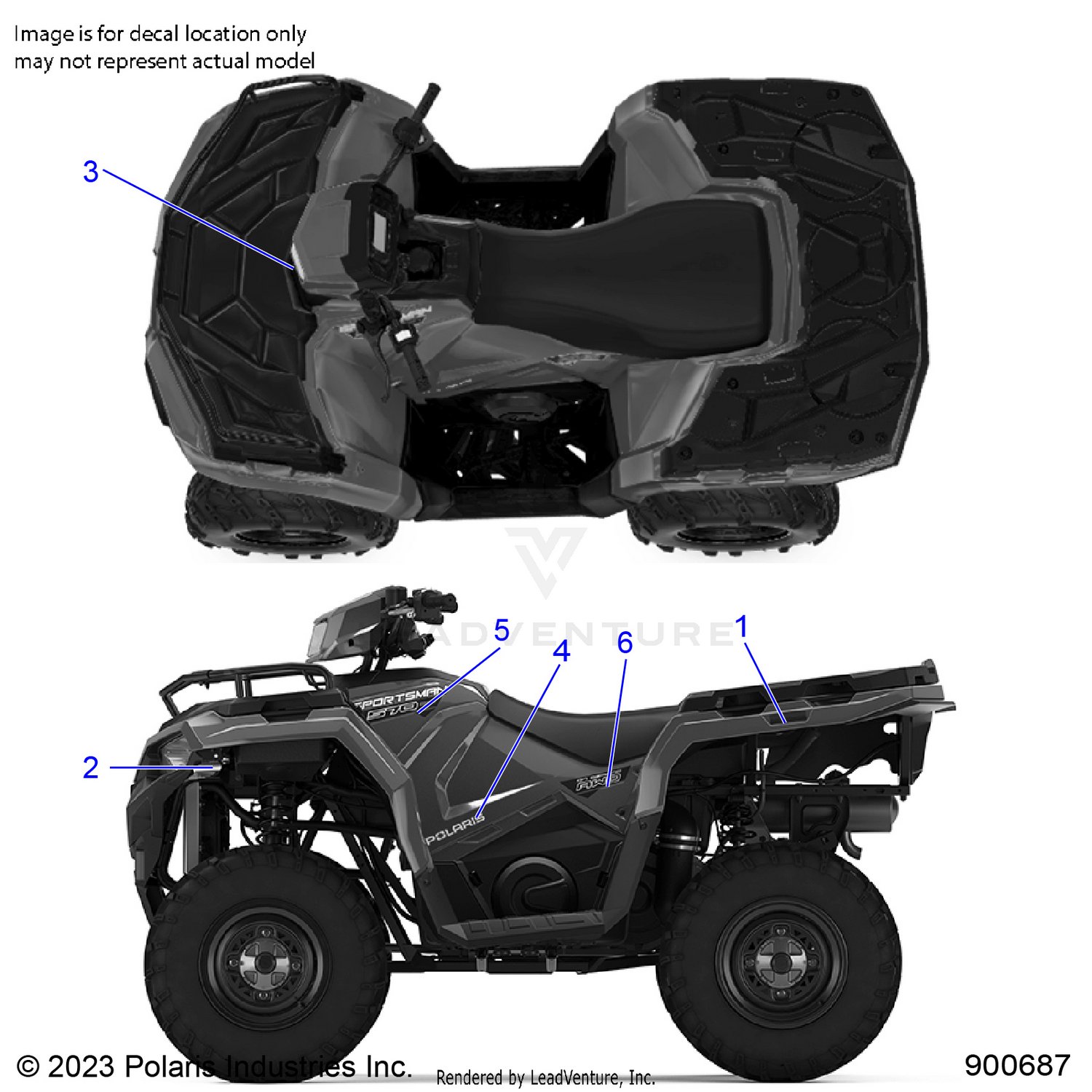 BODY, DECALS, GRAPHIC - A26SEA57A1/A4/A6 (900687)