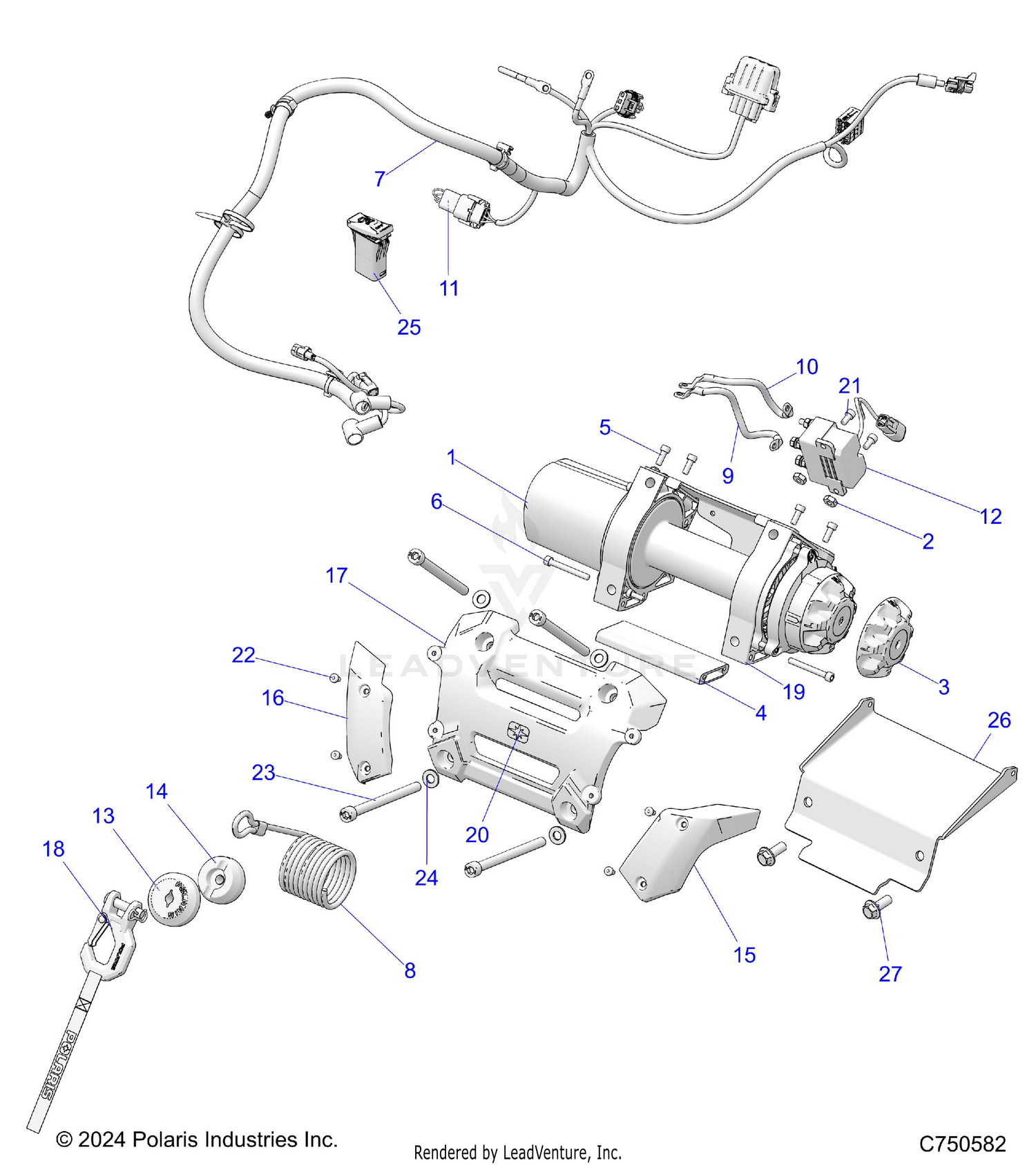 CHASSIS, WINCH - Z26NMX99A4/B4/A6/B6 (C750582)