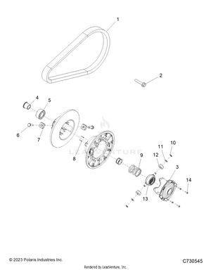 Drive Train, Secondary Clutch - G23gmk99a/99b (c730545) Schematic