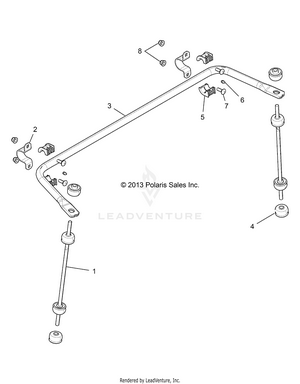 Suspension, Rear Stabilizer Bar - R18rve99nx (49rgrstabilizerrr14crew) Schematic