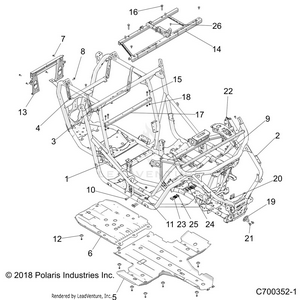 Chassis, Main Frame And Skid Plates - Z20pal92ag/ap/bg/bp/lg/g92ag/ap/lg (c700352-1) Schematic