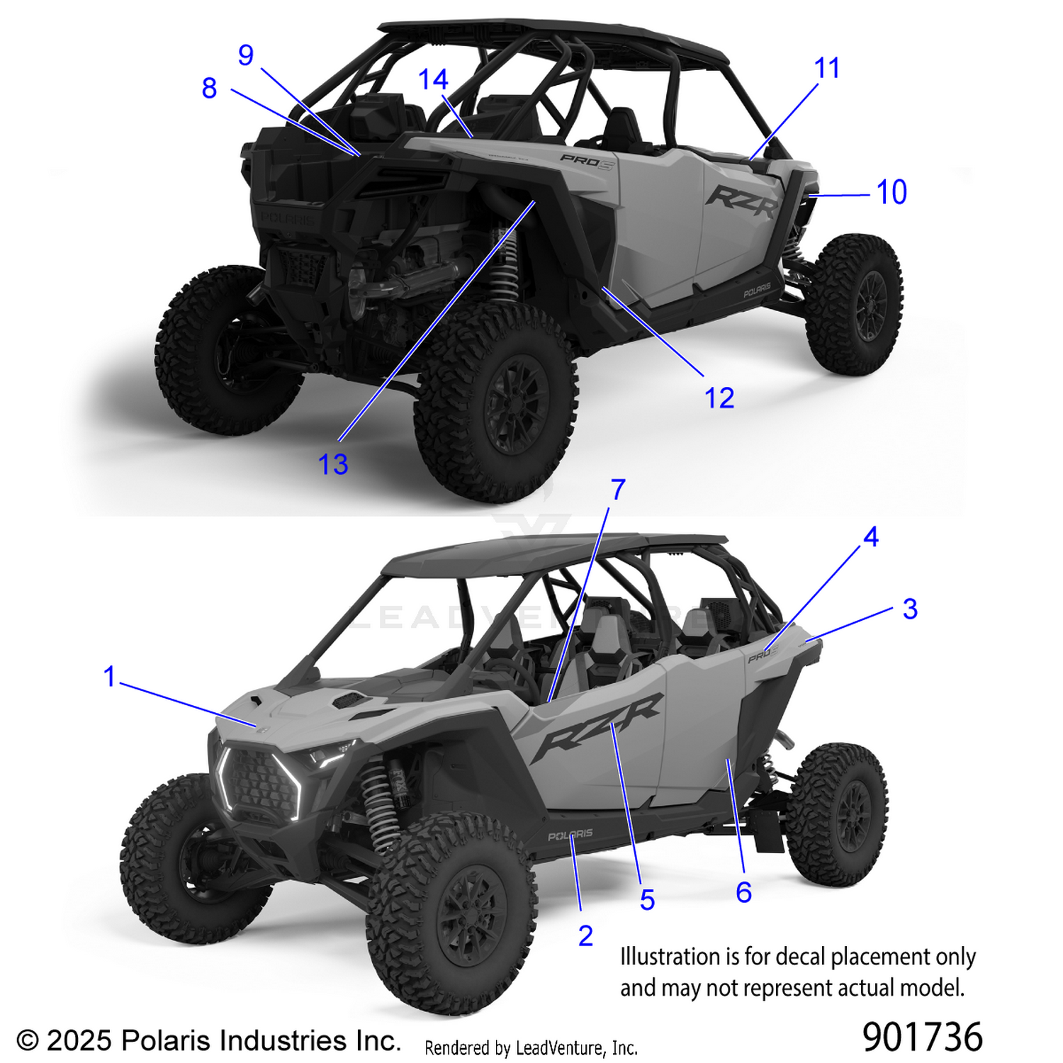 BODY, DECALS - Z26S4D92AN/BN (901736)