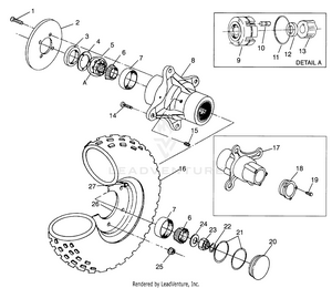 Front Wheel Xplorer 400l W969140 (4935983598b006) Schematic