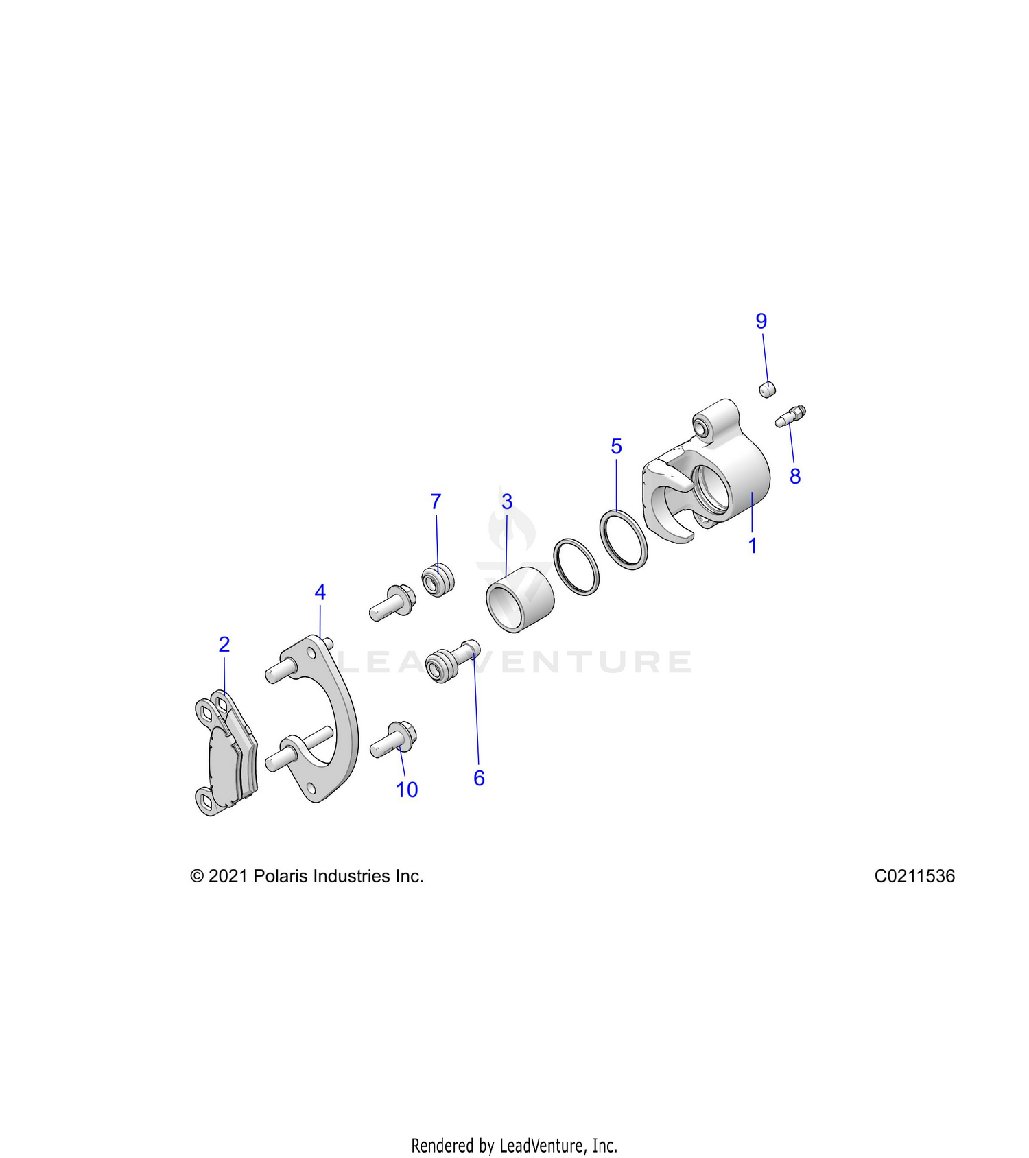 BRAKES, REAR CALIPER - A26SXR95AG (C0211536)