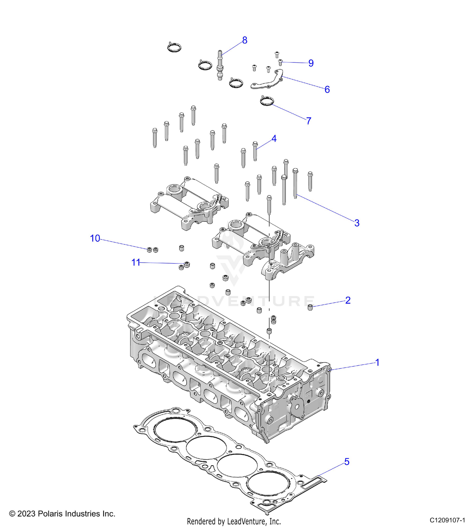ENGINE, CYLINDER HEAD - Z26R4K2KAC/BC/AR/BR/AJ/BJ/AV/BV (C1209107-1)