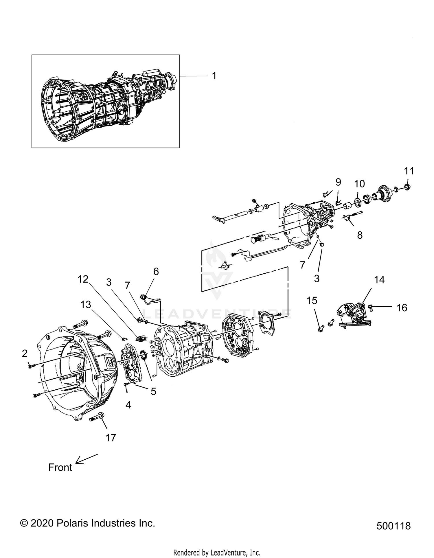 DRIVE TRAIN, TRANSMISSION CASE AUTO - T26AATHD  (500118)