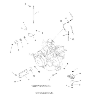 Engine, Mounting - A09ca32aa (49atvenginemtg08tb) Schematic