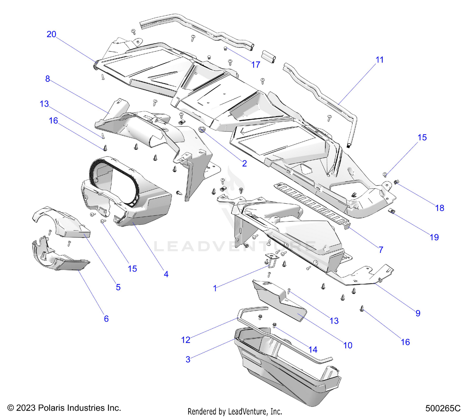BODY, DASH ASM. - T26AAPHD/GD (500265C)