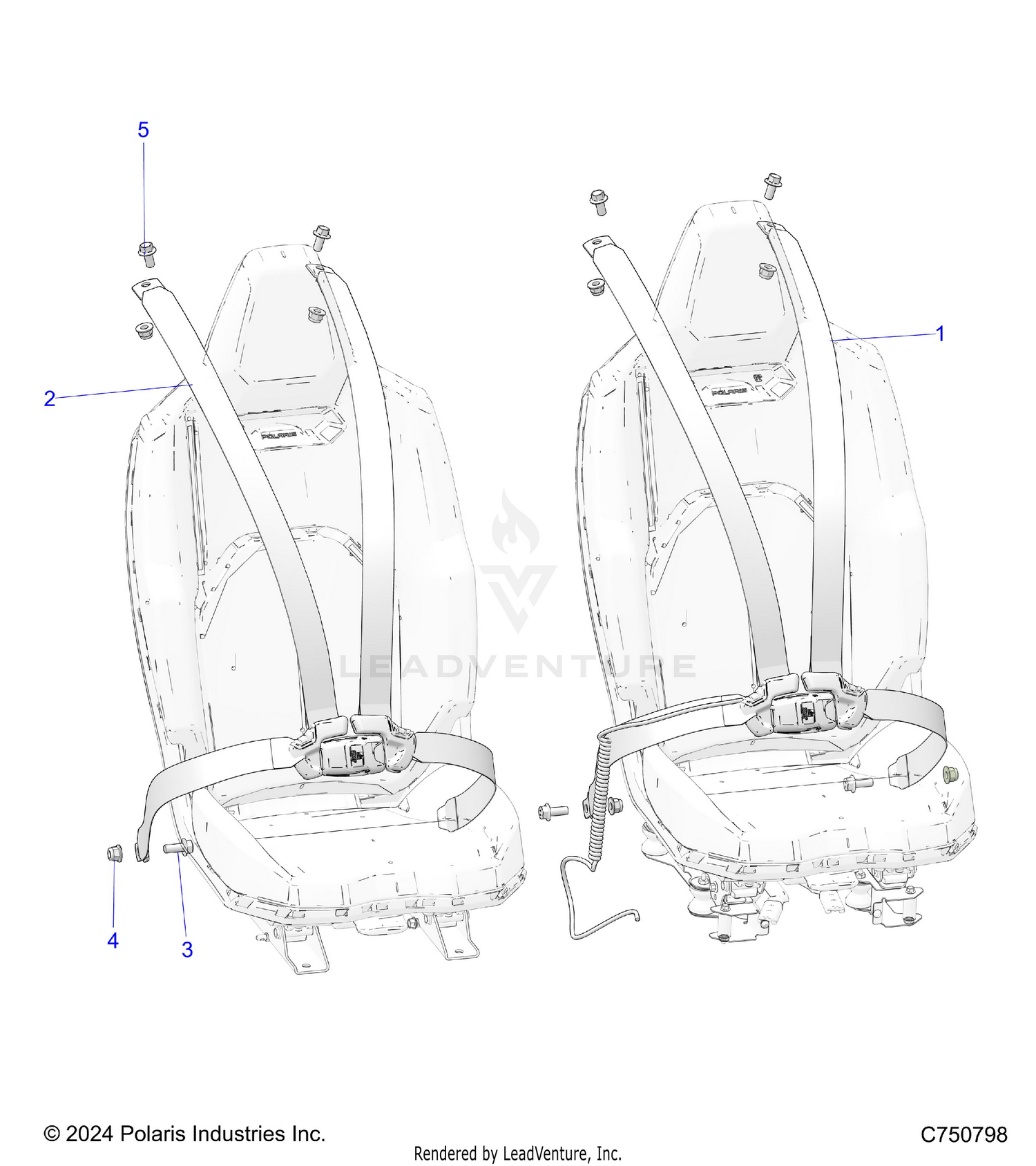 BODY, SEAT BELT MOUNTING, 4 POINT - Z26XPD92AN/BN/AH/BH (C750798)