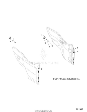 Body, Door Mounting, Front - R19rhe99nd (701992) Schematic