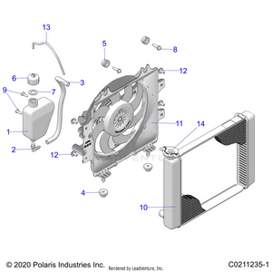 Engine, Cooling System, Radiator, Fan & Overflow Bottle - A21sez57am/an/bm/bn (c0211235-1) Schematic