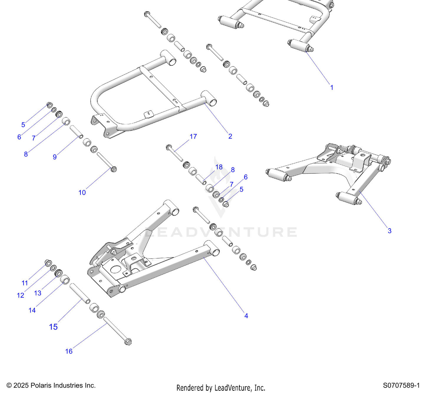SUSPENSION, REAR CONTROL ARMS