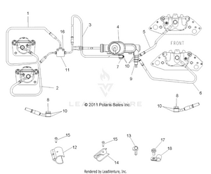 Brakes, Brake Lines And Master Cylinder - R12jt87ab/ad/as/aw/9eaw (49rgrbrakelines12rzrxp900) Schematic