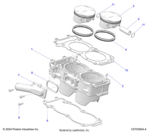 Engine, Cylinder And Piston Schematic