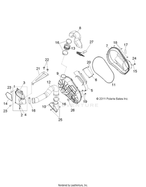 Drive Train, Clutch Cover And Ducting - R12jt87ab/ad/as/aw/9eaw (49rgrclutchcvr12rzrxp900) Schematic