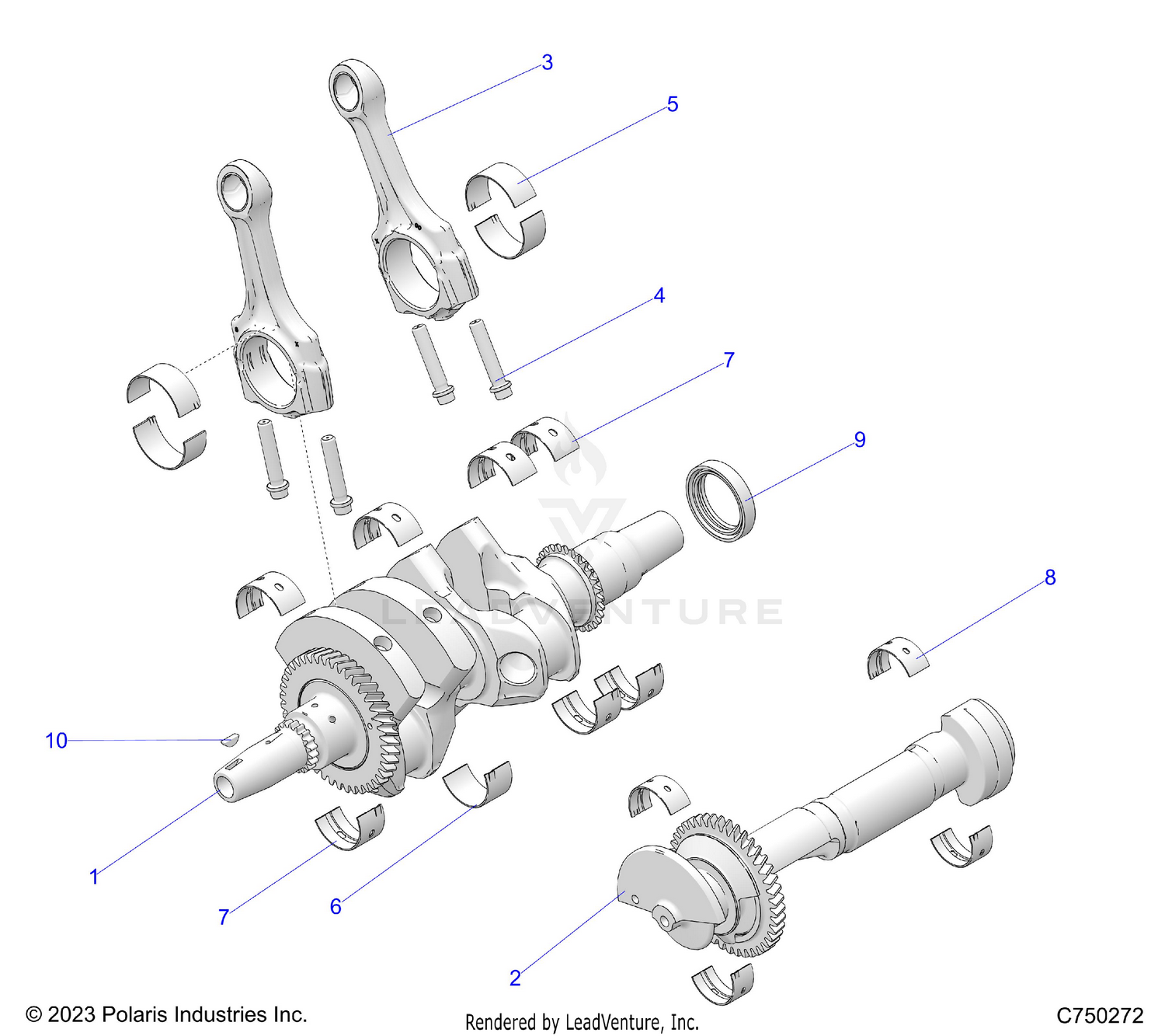 ENGINE, CRANKSHAFT AND BEARINGS - Z26X4E92A4/B4/A6/B6 (C750272)