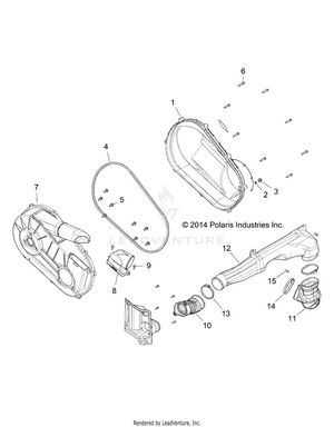 Drive Train, Clutch Cover And Ducting - R16rva57a1/b1/e57a9/b9 (49rgrclutchcvr15570f) Schematic