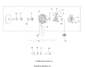 Drive Train, Primary Clutch - A12zn8efk/efo (49atvclutch10spxp550) Schematic