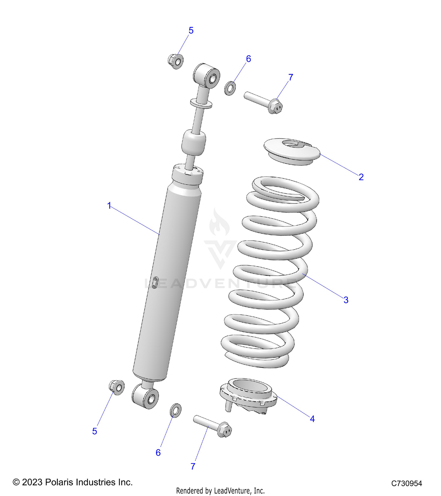 SUSPENSION, FRONT SHOCK MOUNTING - R26X6L1RBB/BJ (C730954)